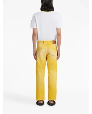 Marni オーバーダイデッドストレートレッグジーンズ イエロー - サムネイル4