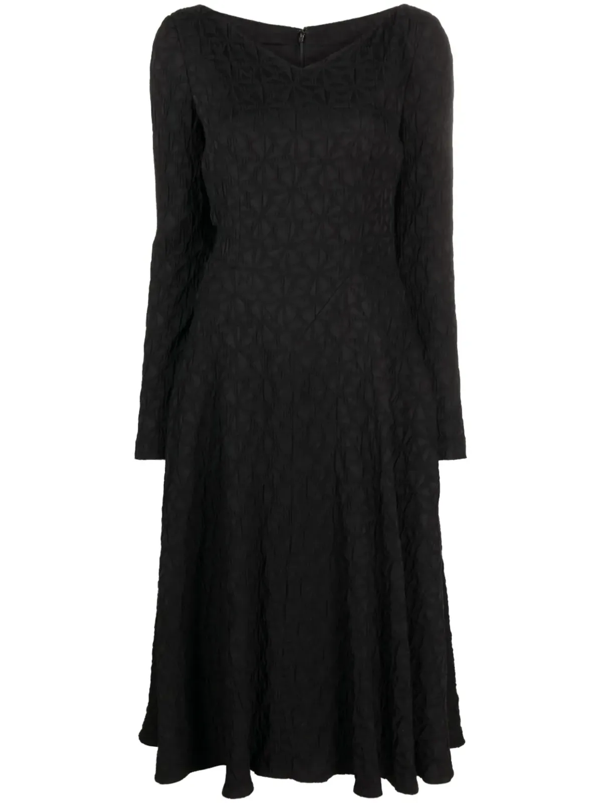 Talbot Runhof Gozo2 ジャカード柄ミディドレス - Black - 画像1