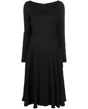 Talbot Runhof Gozo2 ジャカード柄ミディドレス - Black - サムネイル1