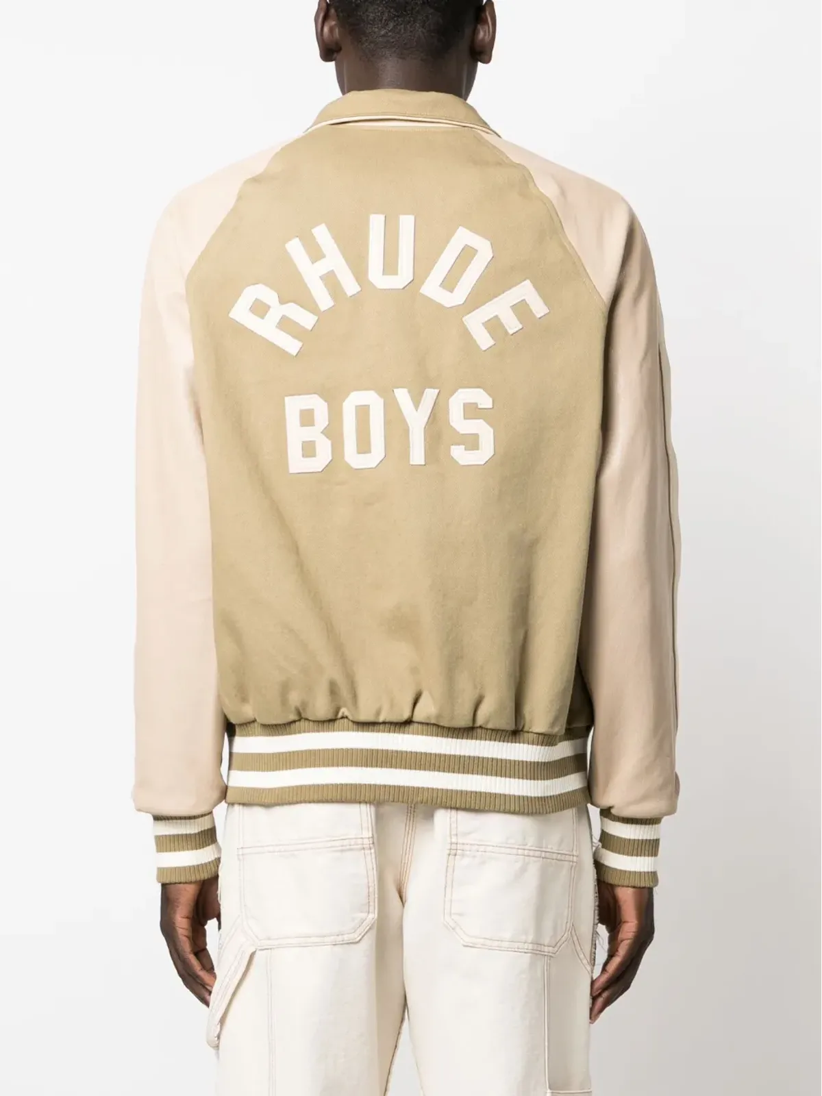 RHUDE ロゴパッチ コットン ヴァーシティジャケット - 画像4