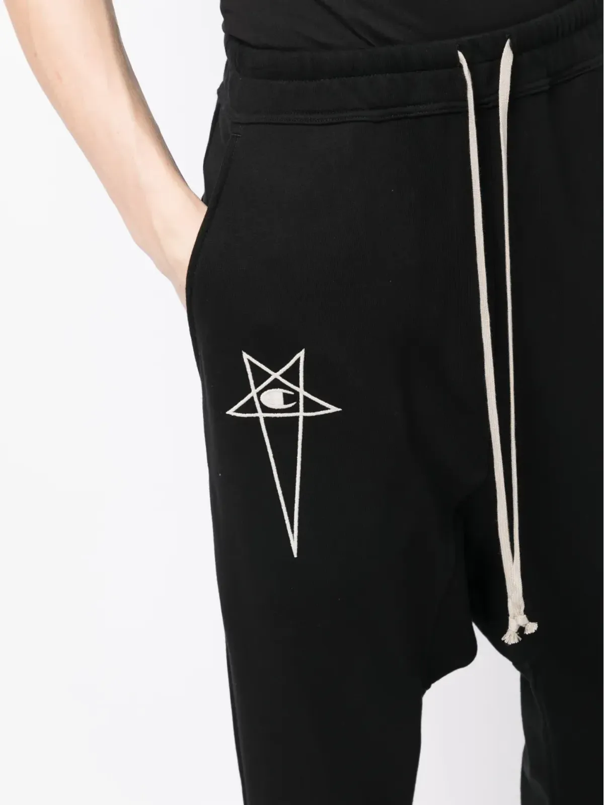 Rick Owens X Champion プリズナー ドロップクロッチ トラックパンツ - 画像5