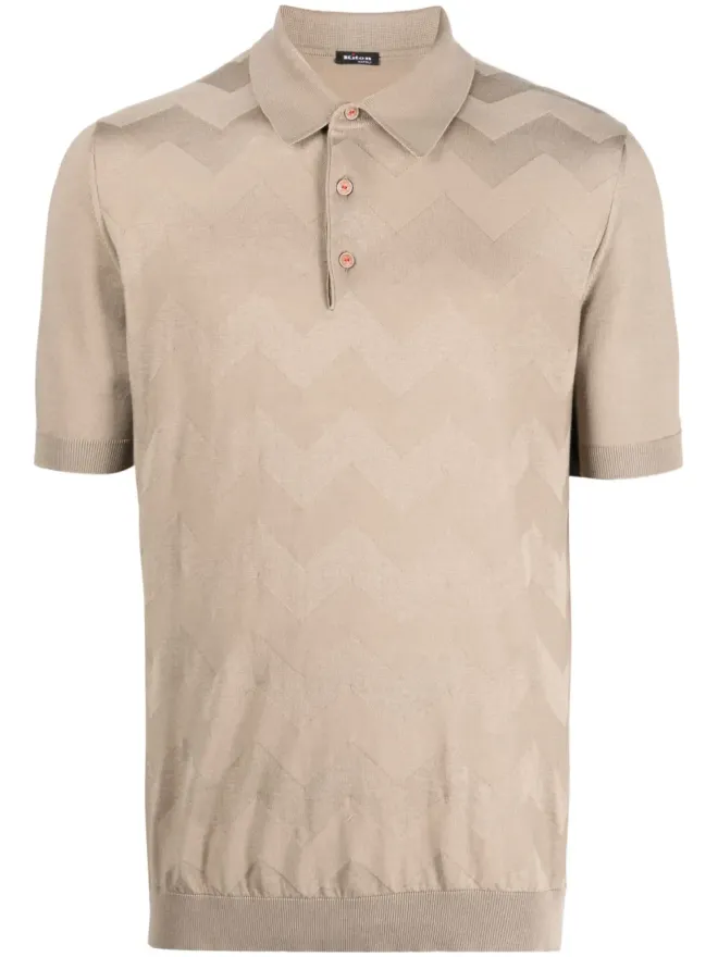 Kiton Kiton 波柄ショートスリーブポロシャツの商品画像
