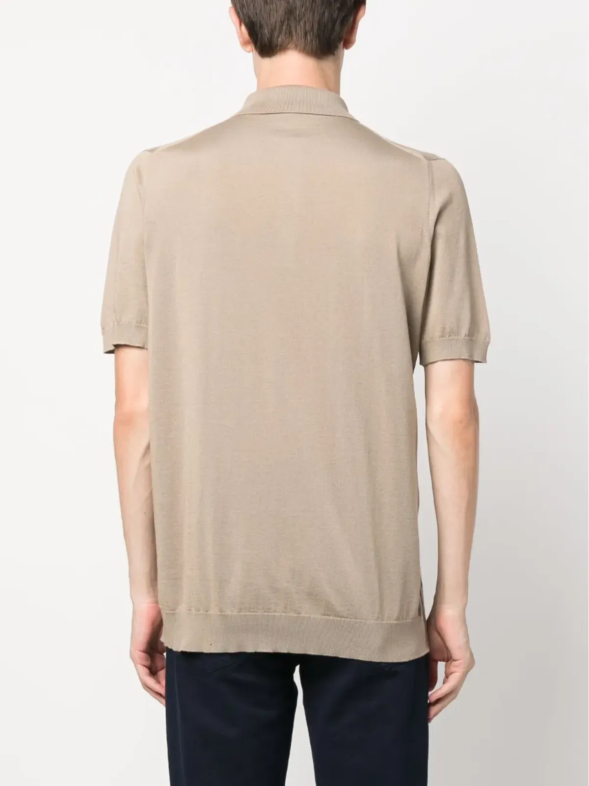 Kiton 波柄ショートスリーブポロシャツ - 画像4