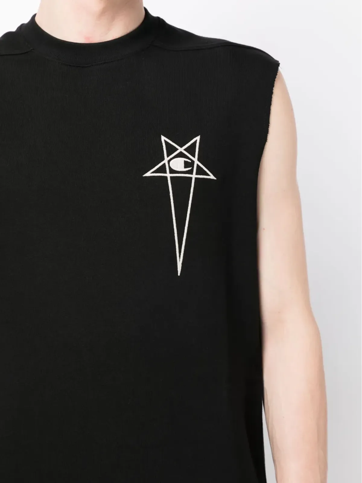Rick Owens X Champion ロゴ刺繍コットン タンクトップ - 画像5
