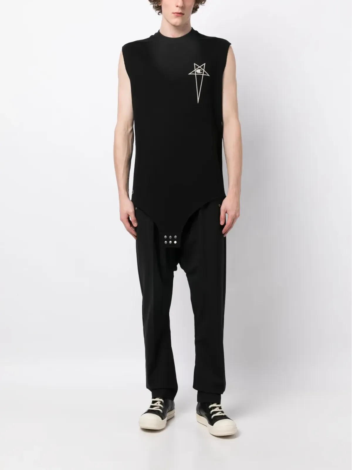 Rick Owens X Champion ロゴ刺繍コットン タンクトップ - 画像2