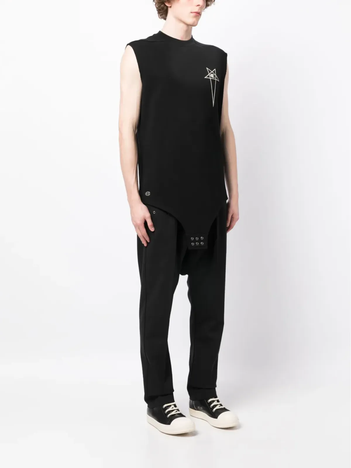 Rick Owens X Champion ロゴ刺繍コットン タンクトップ - 画像3