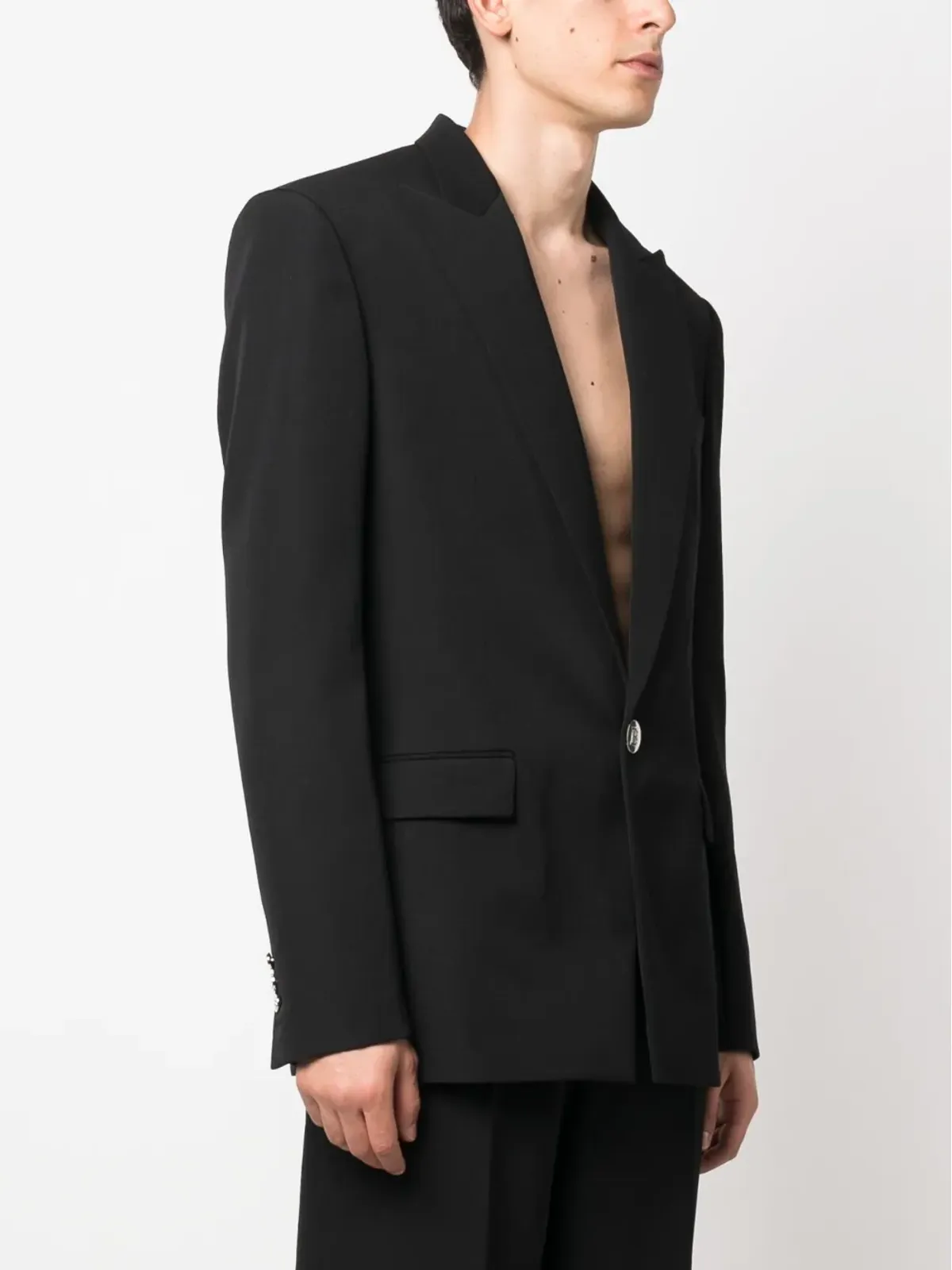 Balmain シングルブレスト ウール ブレザー - 画像3