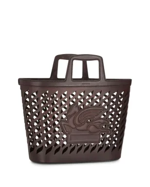ETRO Pegaso-motif laser-cut tote - Brown - サムネイル4
