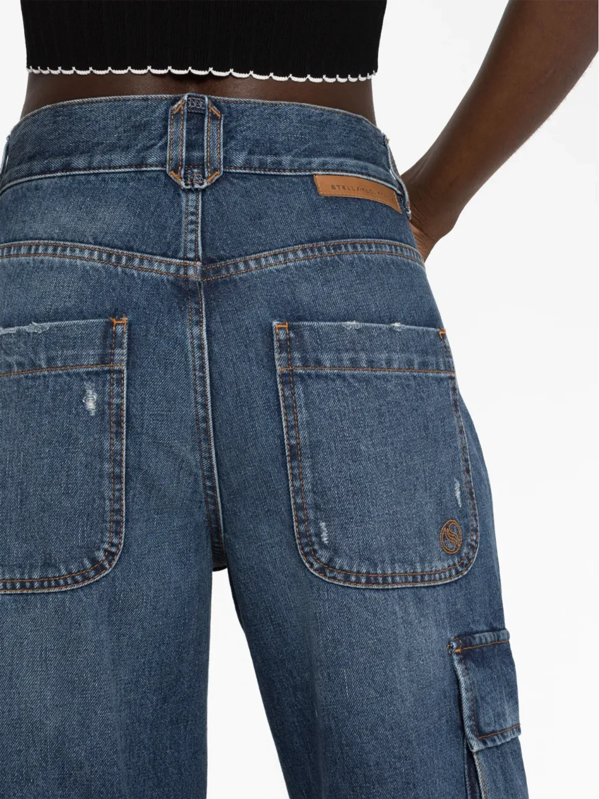 Stella McCartney ワイドレッグカーゴジーンズ - 画像3