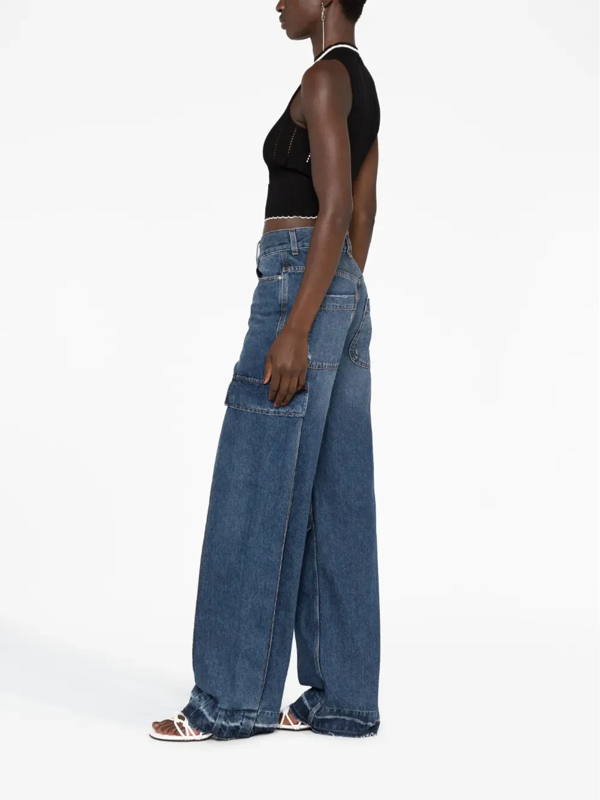 Stella McCartney ワイドレッグカーゴジーンズ - 画像4