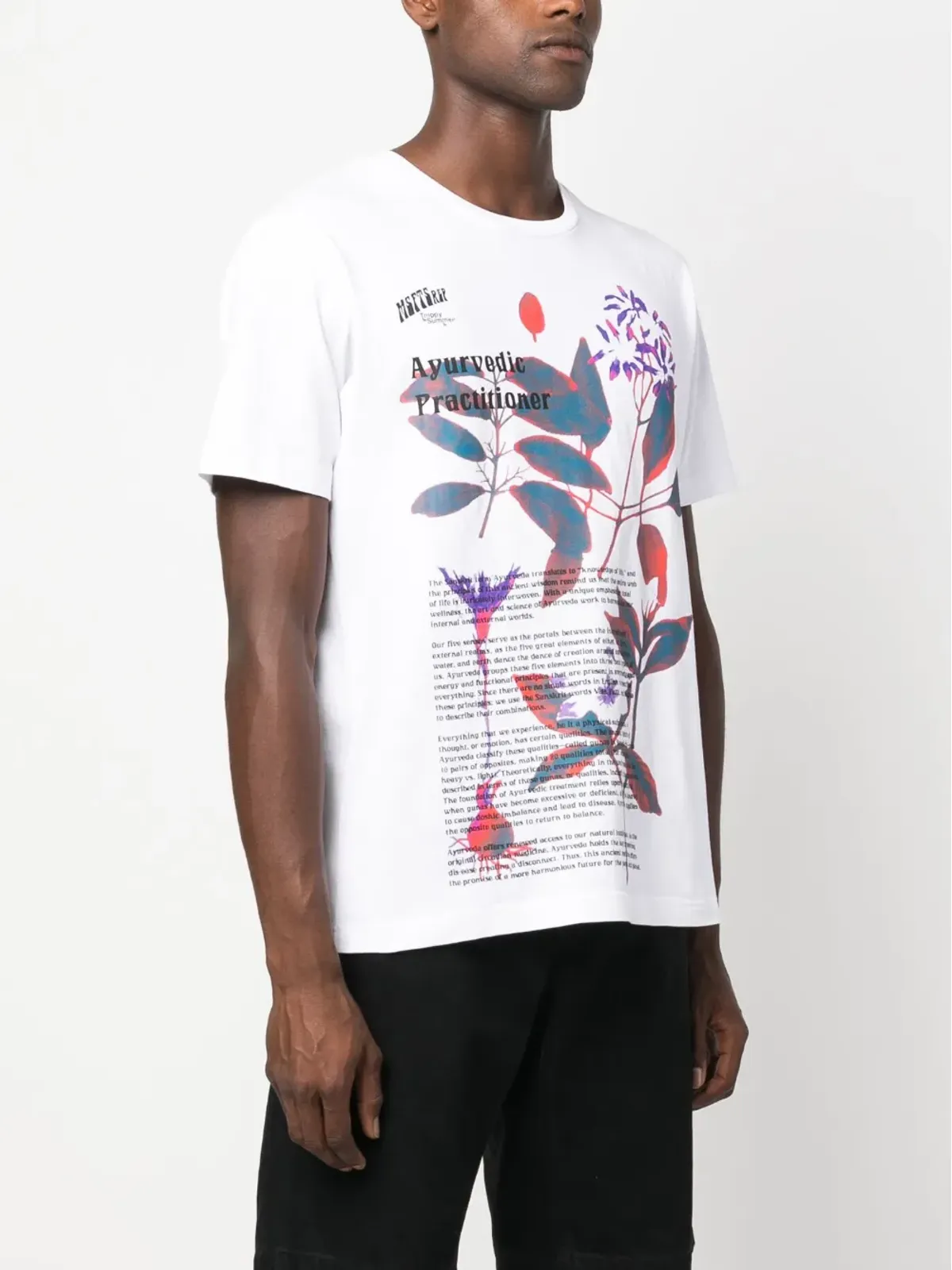 MSFTSrep graphic-print cotton T-shirt - White - 画像4