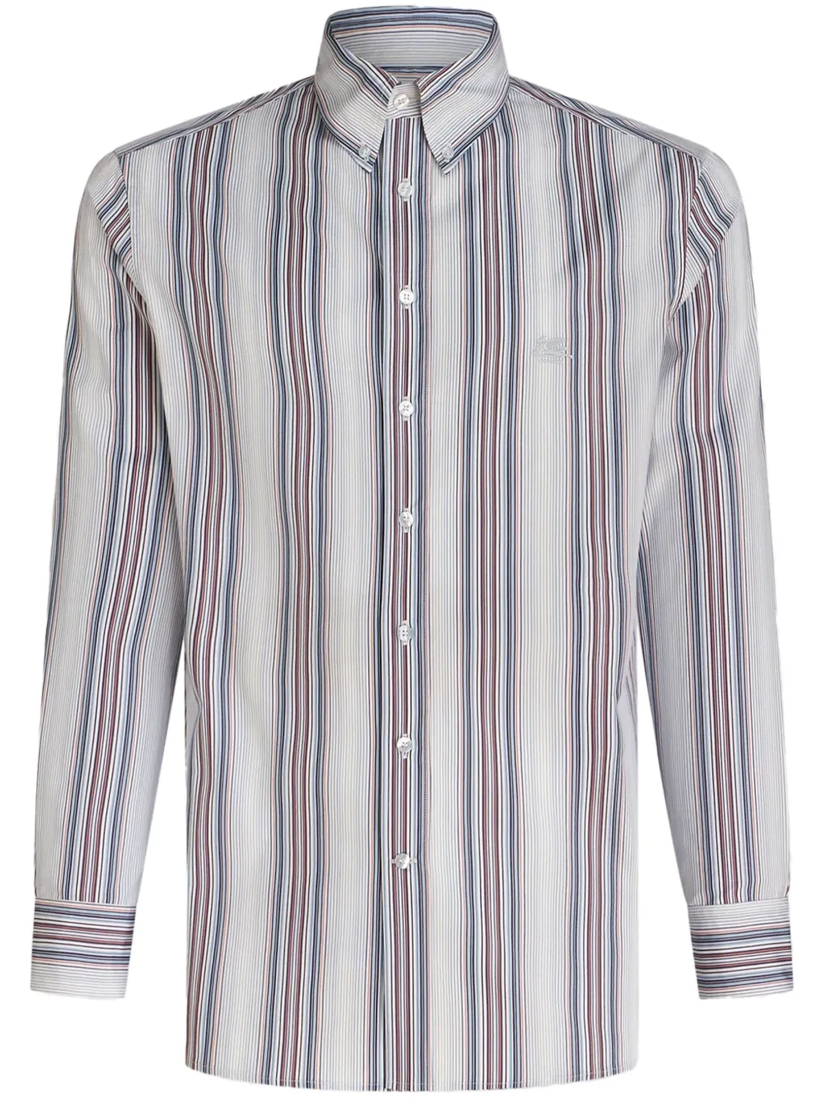 ETRO ストライプ柄コットンシャツ - ホワイト - 画像1