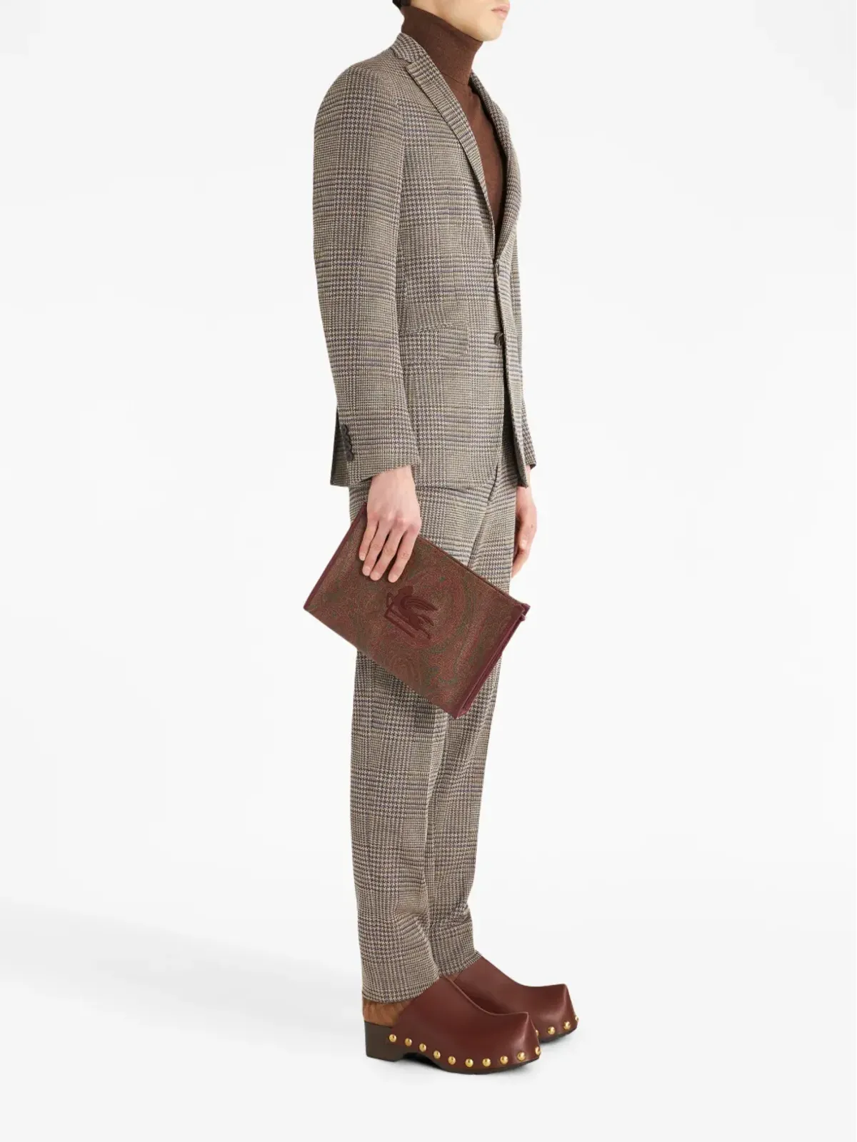 ETRO large Love Trotter clutch - Brown - 画像2