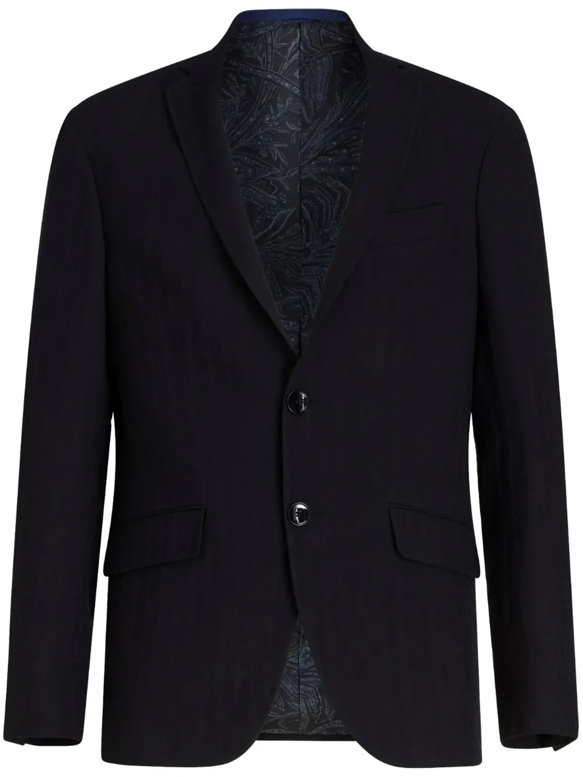 ETRO ノッチドラペル ヴァージンウール混紡ブレザー - ブラック - 画像1