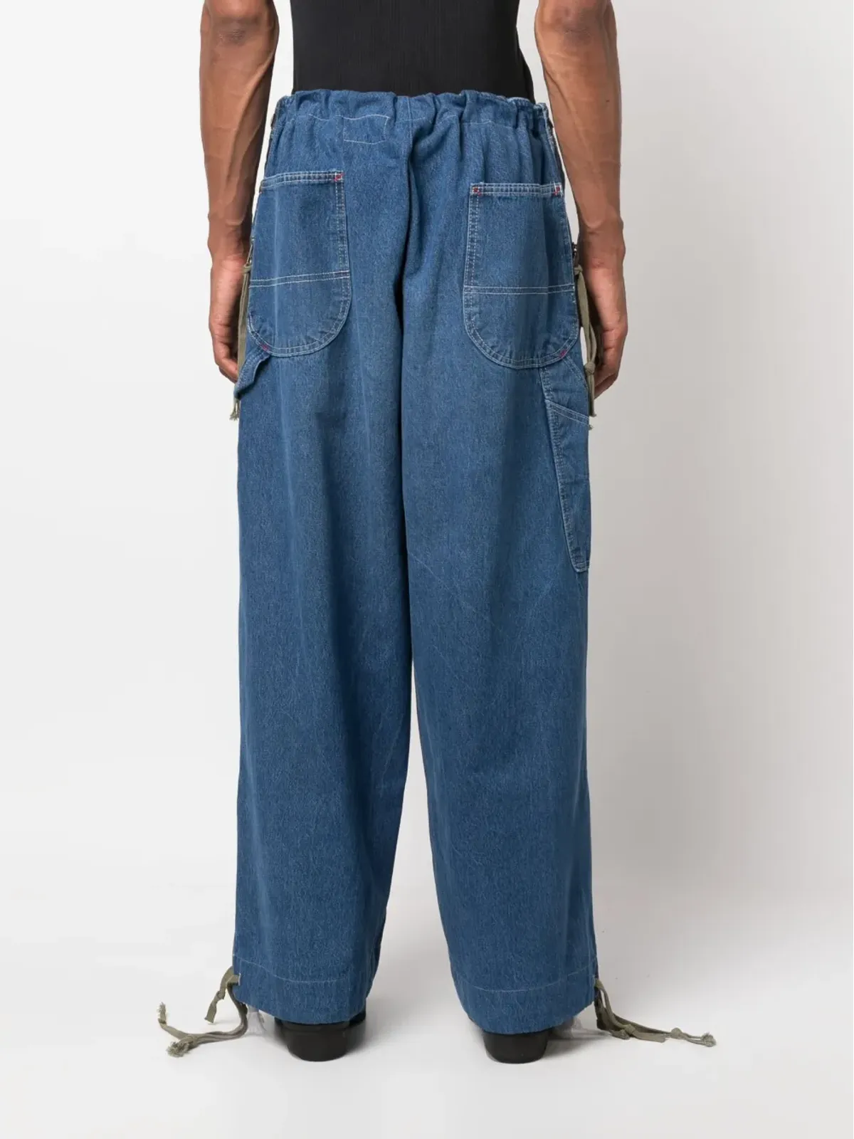 Greg Lauren ハイブリッド・ルーズフィット・ドローストリングジーンズ - 画像4