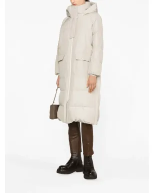 Brunello Cucinelli ロングパファーコート グレー - サムネイル3