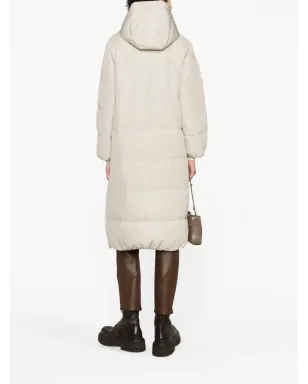 Brunello Cucinelli ロングパファーコート グレー - サムネイル4