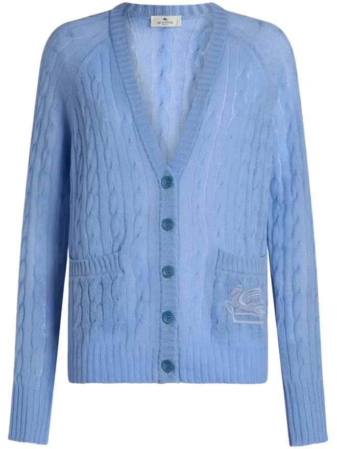 ETRO ETRO Pegasoモチーフ ケーブルニット カーディガンの商品画像