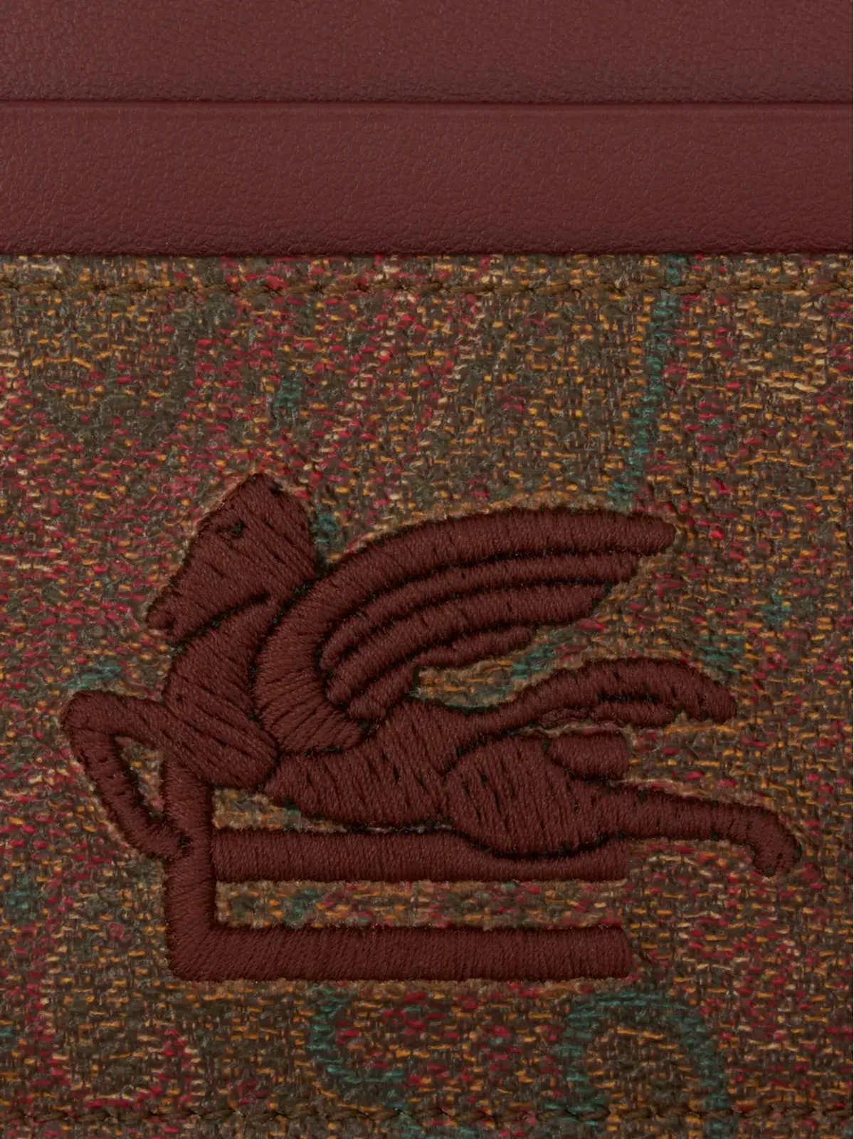 ETRO Pegasoモチーフ ペイズリープリント カードホルダー - Brown - 画像3