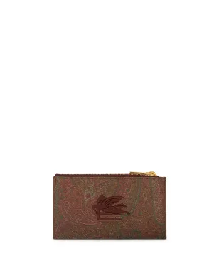 ETRO ロゴ刺繍ジャカードレザーウォレット - サムネイル1
