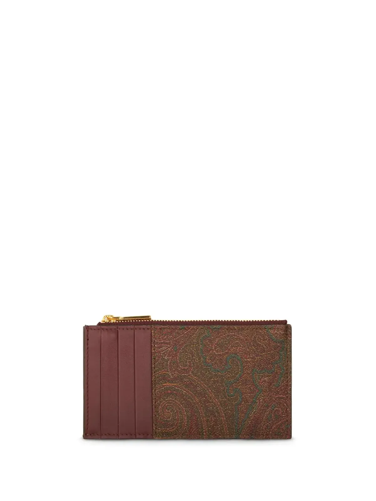 ETRO ロゴ刺繍ジャカードレザーウォレット - 画像2