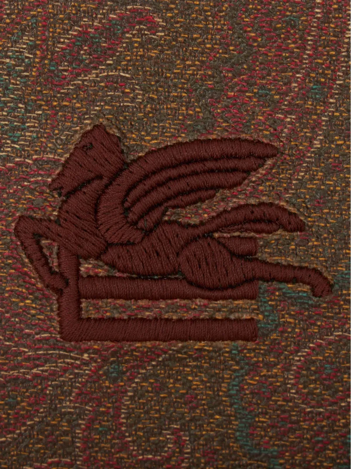 ETRO ロゴ刺繍ジャカードレザーウォレット - 画像3