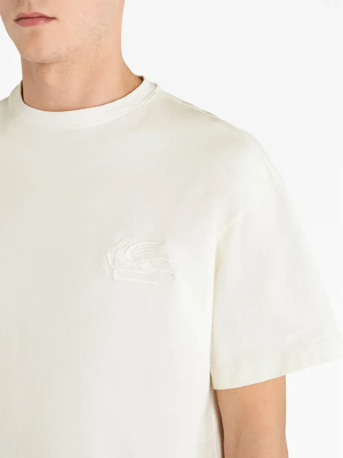 ETRO ロゴ刺繍入りコットンTシャツ - 画像4