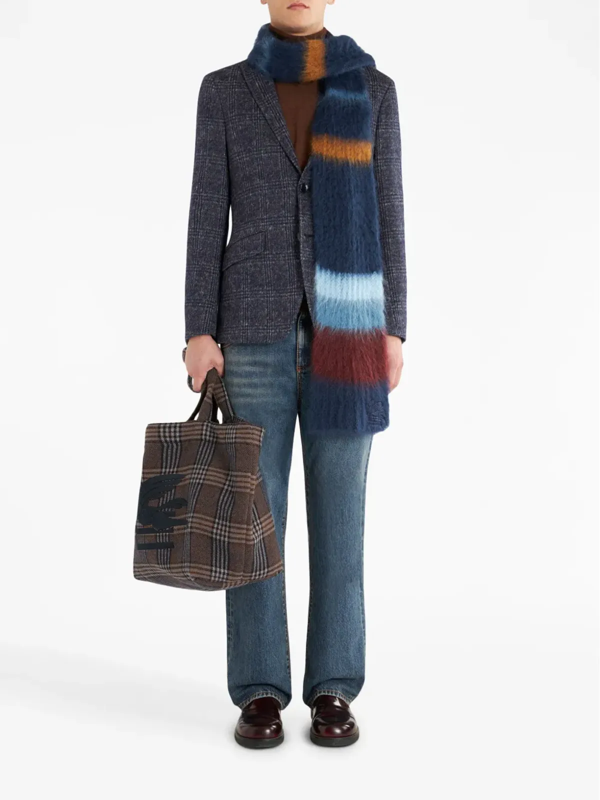 ETRO チェック柄 シングルブレスト ブレザー - 画像2