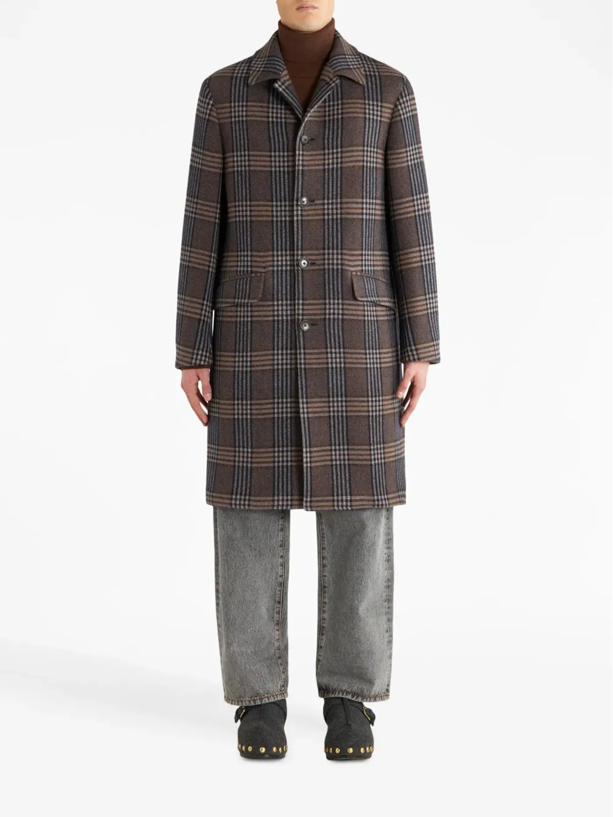 ETRO チェック柄コート - 画像2