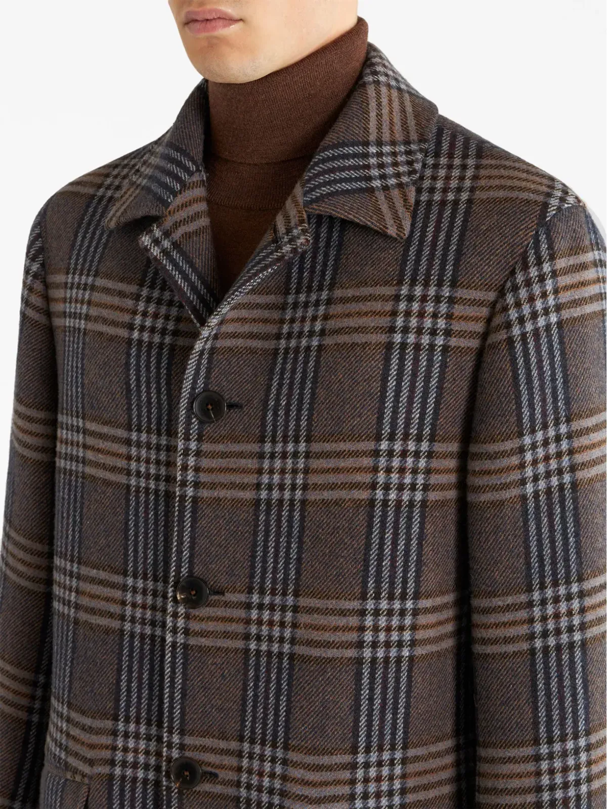 ETRO チェック柄コート - 画像4