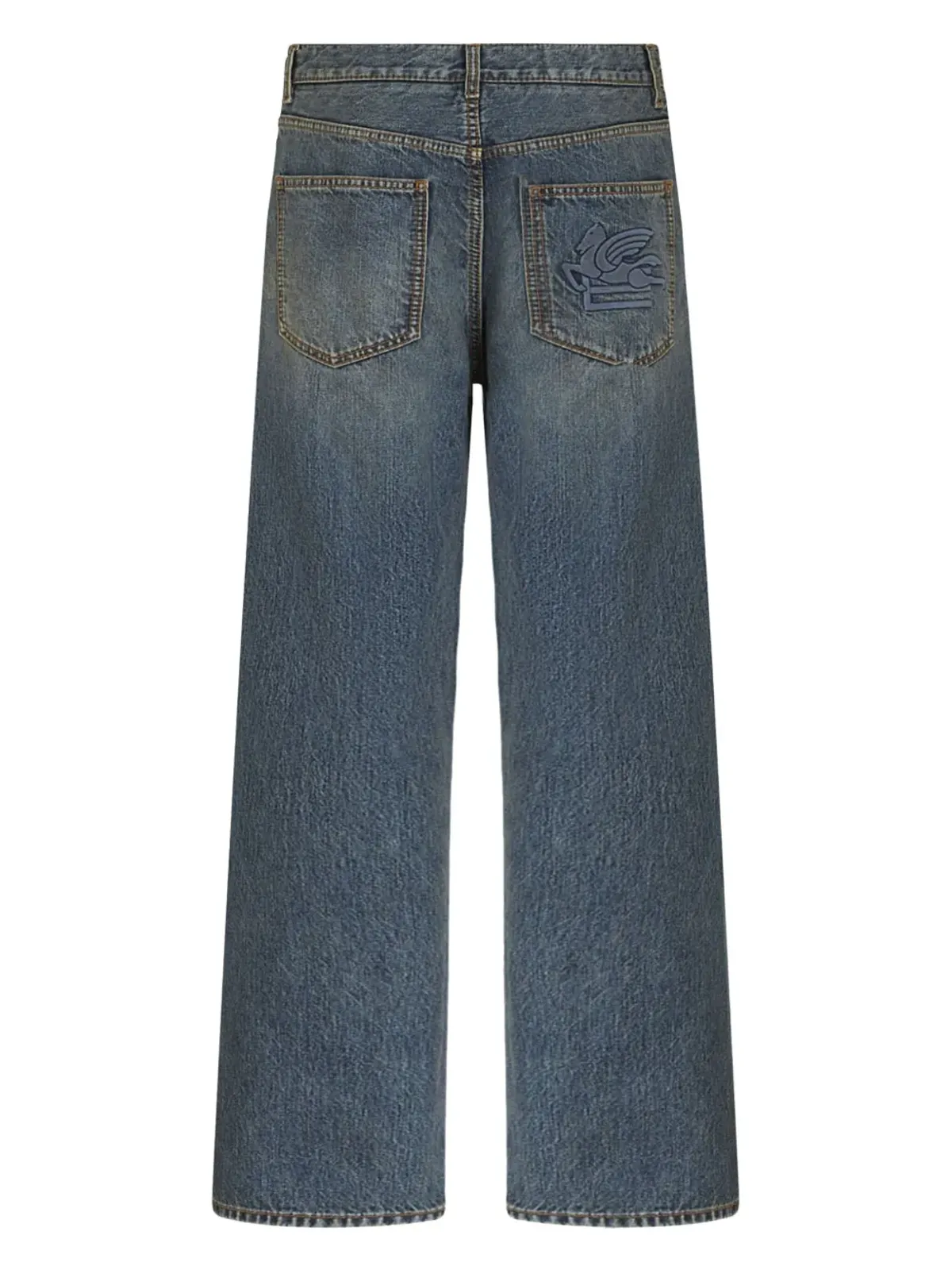 ETRO ワイドレッグ クロップド コットン ジーンズ - 画像5
