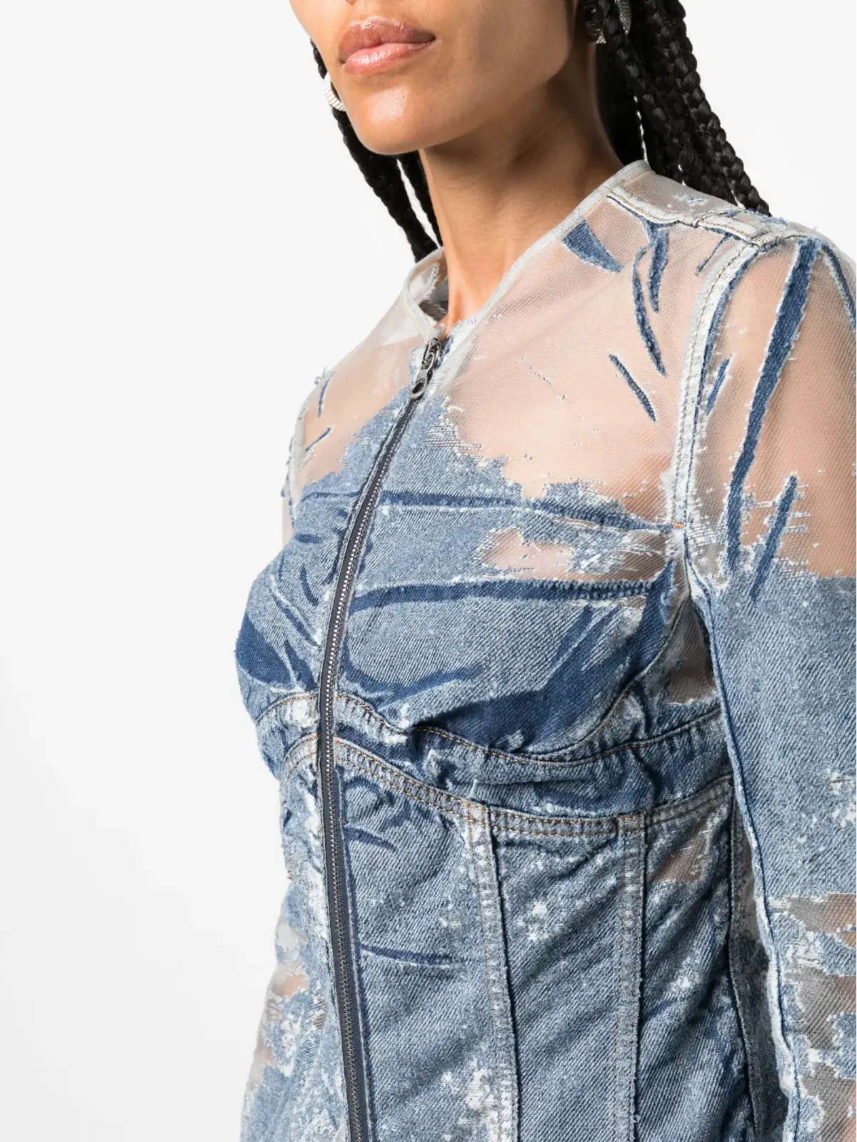 Diesel Milly デニムフィットジャケット - 画像5