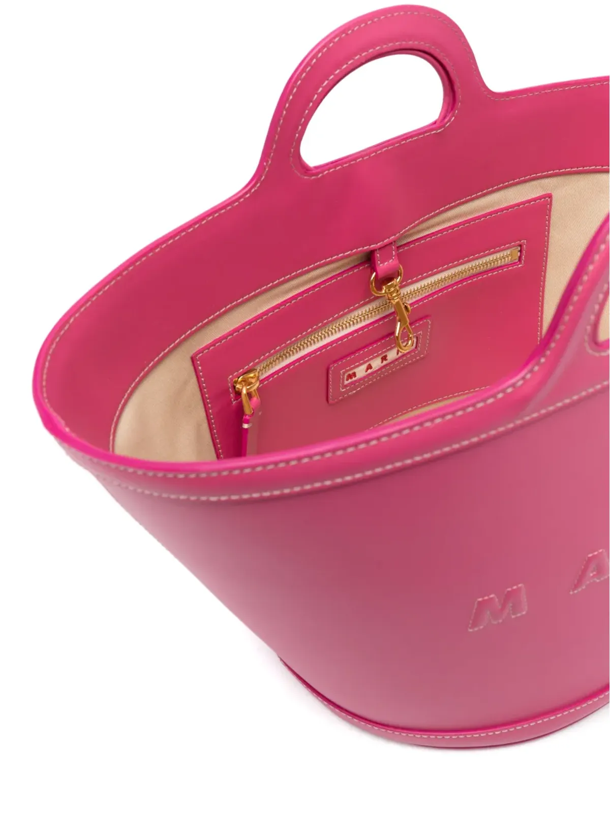Marni トロピカリア レザー トートバッグ - 画像5