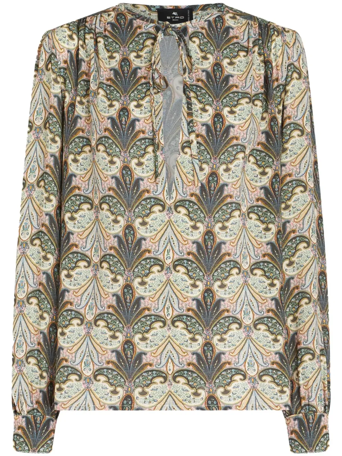 ETRO ペイズリープリント前結びブラウス - Neutrals - 画像1