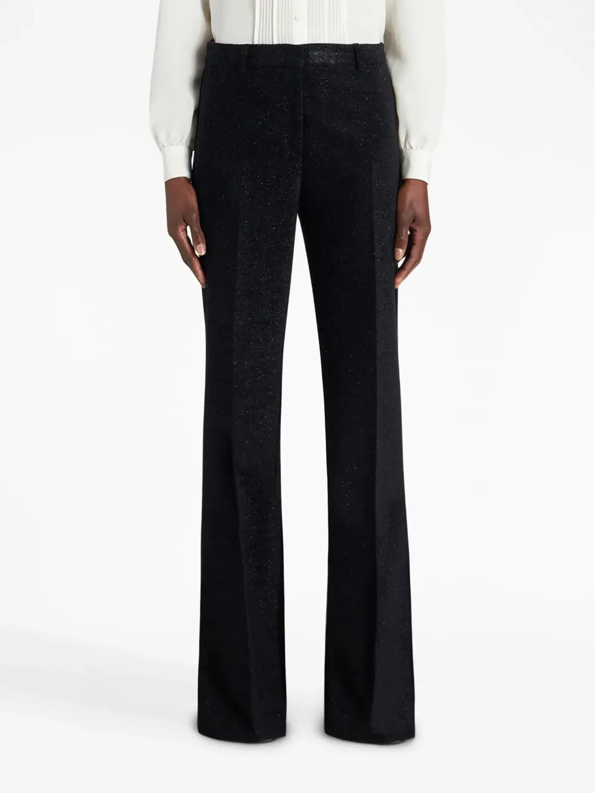 ETRO グリッター入り テーラードパンツ ブラック - 画像3