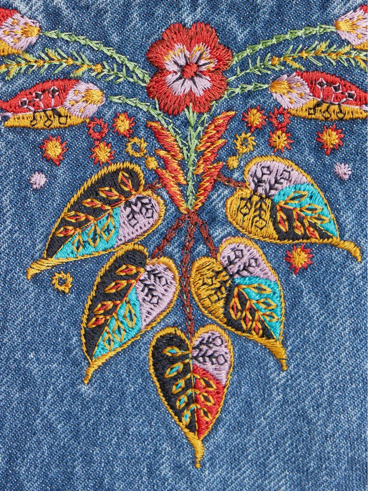 ETRO 花柄刺繍デニムフレアジーンズ - 画像5
