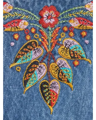 ETRO 花柄刺繍デニムフレアジーンズ - サムネイル5