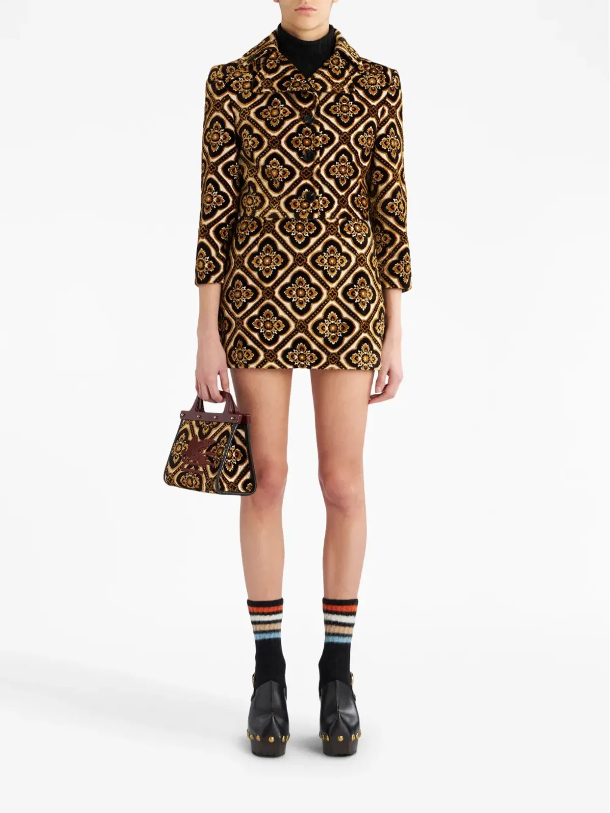ETRO ジオメトリックプリント クロップドジャケット - 画像2