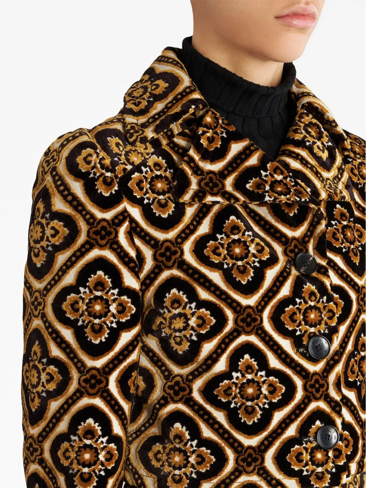 ETRO ジオメトリックプリント クロップドジャケット - 画像4