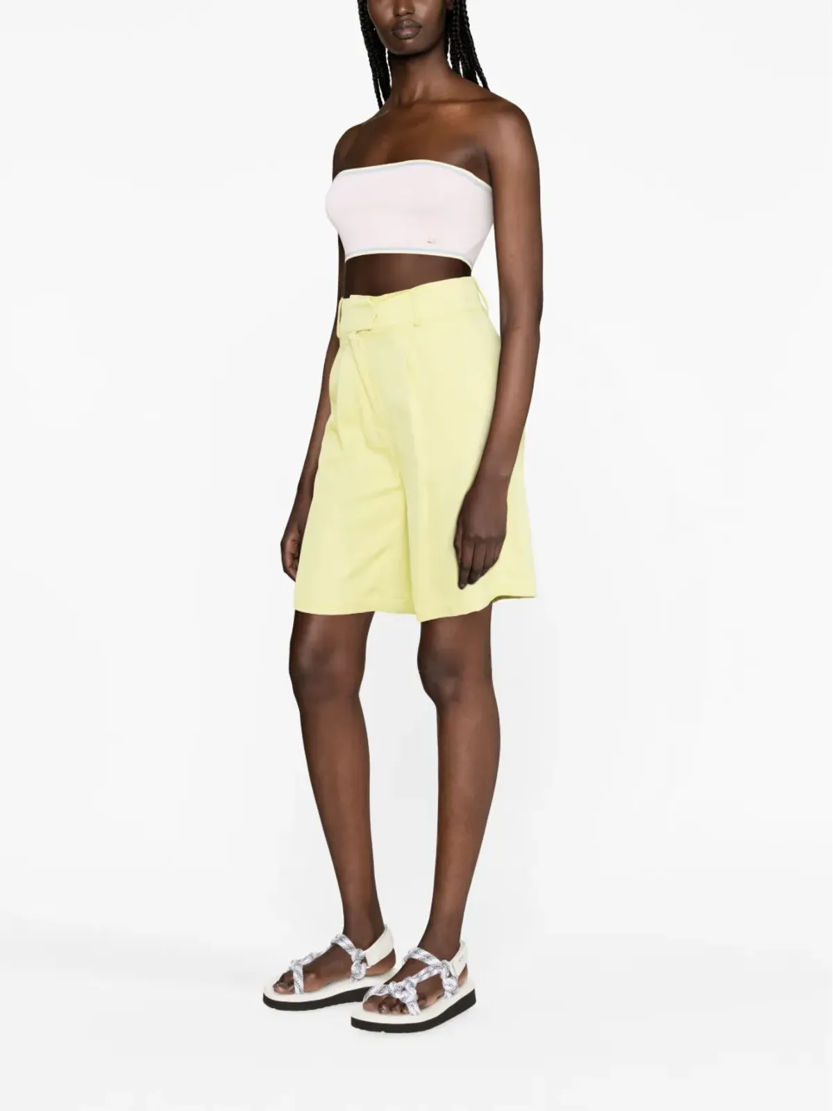 Sonia Rykiel コントラストボーダー バンドゥニットトップ - 画像3