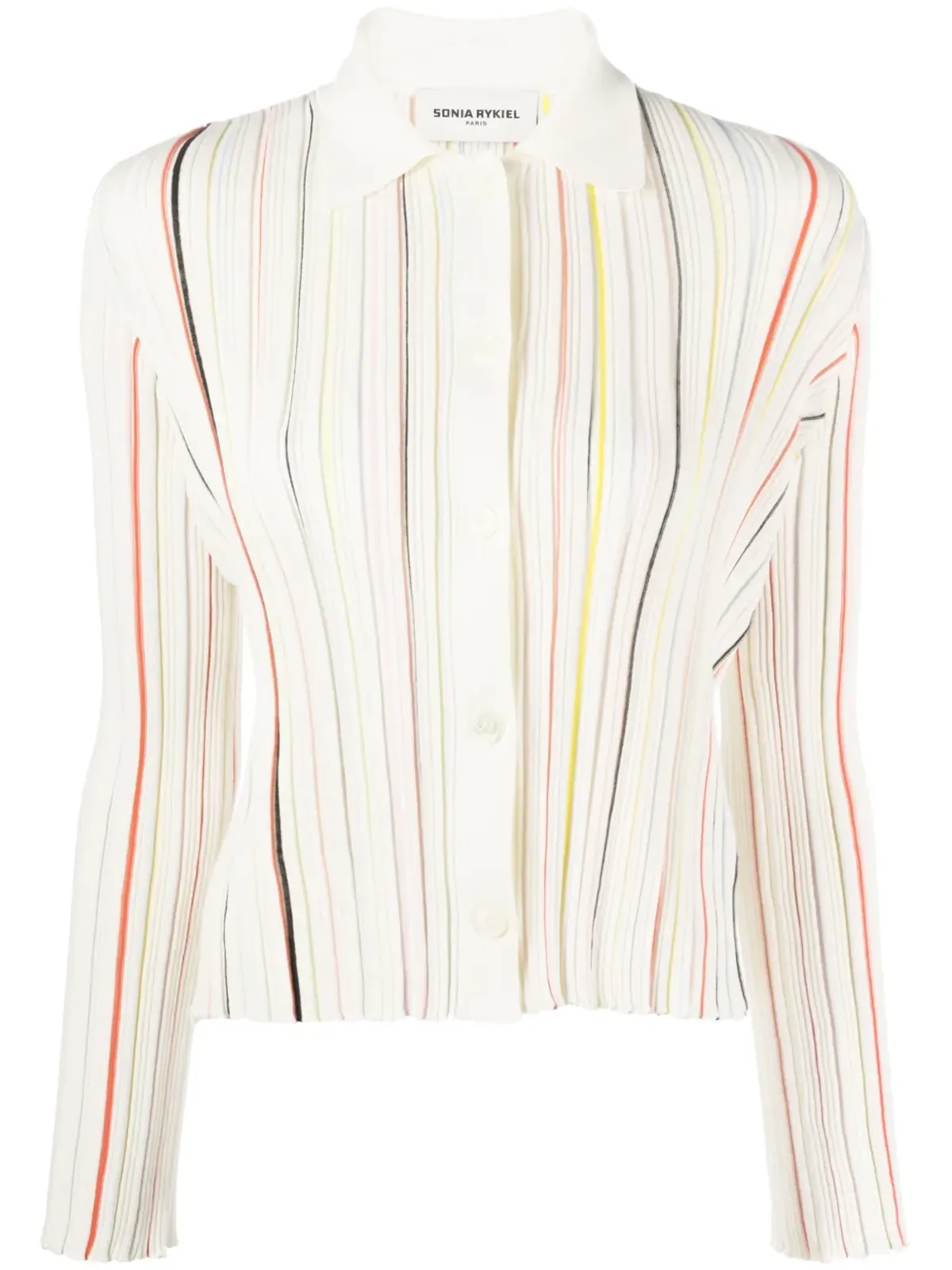 Sonia Rykiel ストライプ コットン混紡 カーディガン - 画像1