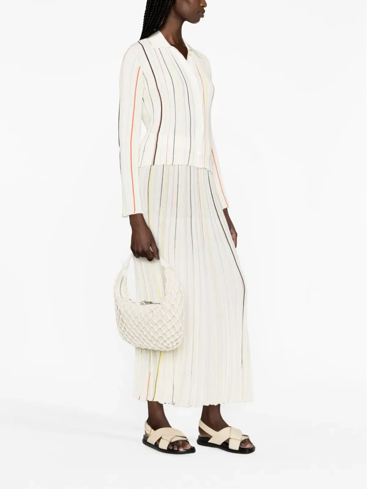 Sonia Rykiel ストライプ コットン混紡 カーディガン - 画像3