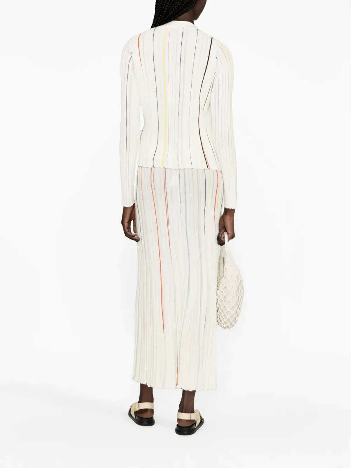 Sonia Rykiel ストライプ コットン混紡 カーディガン - 画像4