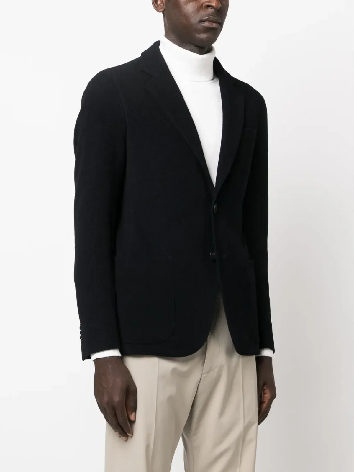 Giorgio Armani シングルブレスト ヘリンボーン ブレザー ブルー - 画像3
