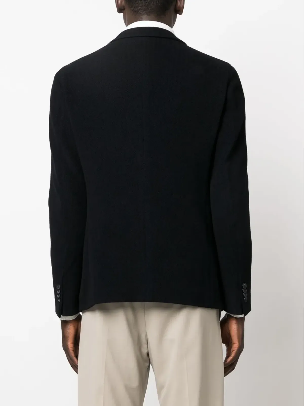 Giorgio Armani シングルブレスト ヘリンボーン ブレザー ブルー - 画像4