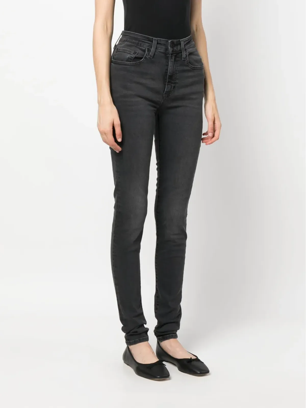 Levi's 720 ハイライズ・スーパースキニー ジーンズ - ブラック - 画像3