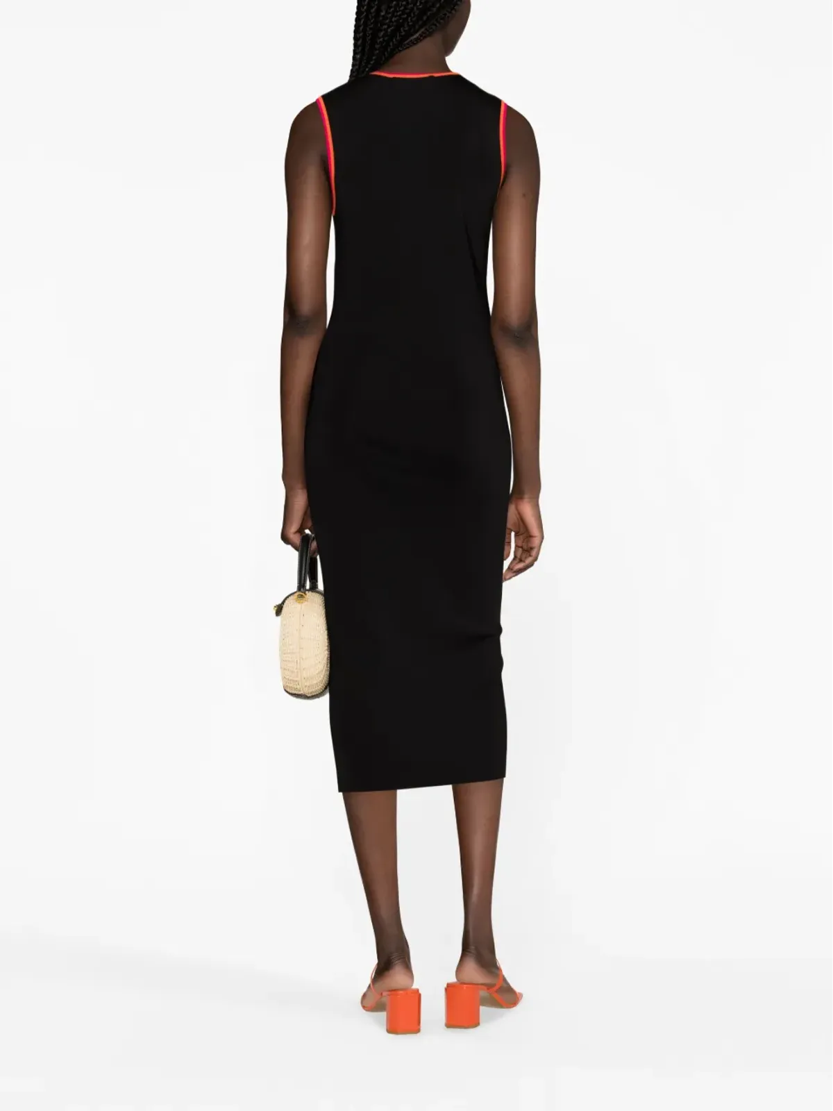 Sonia Rykiel カラフルなディテールのニットドレス - ブラック - 画像4