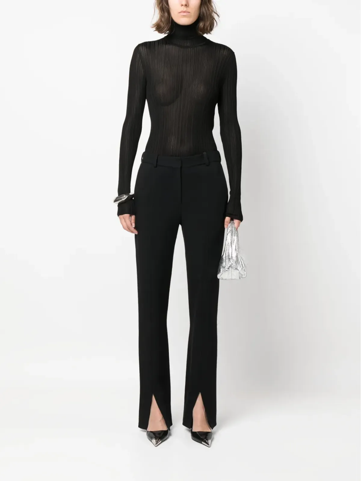 TOM FORD ロールネックリブ編みセーター - 画像2