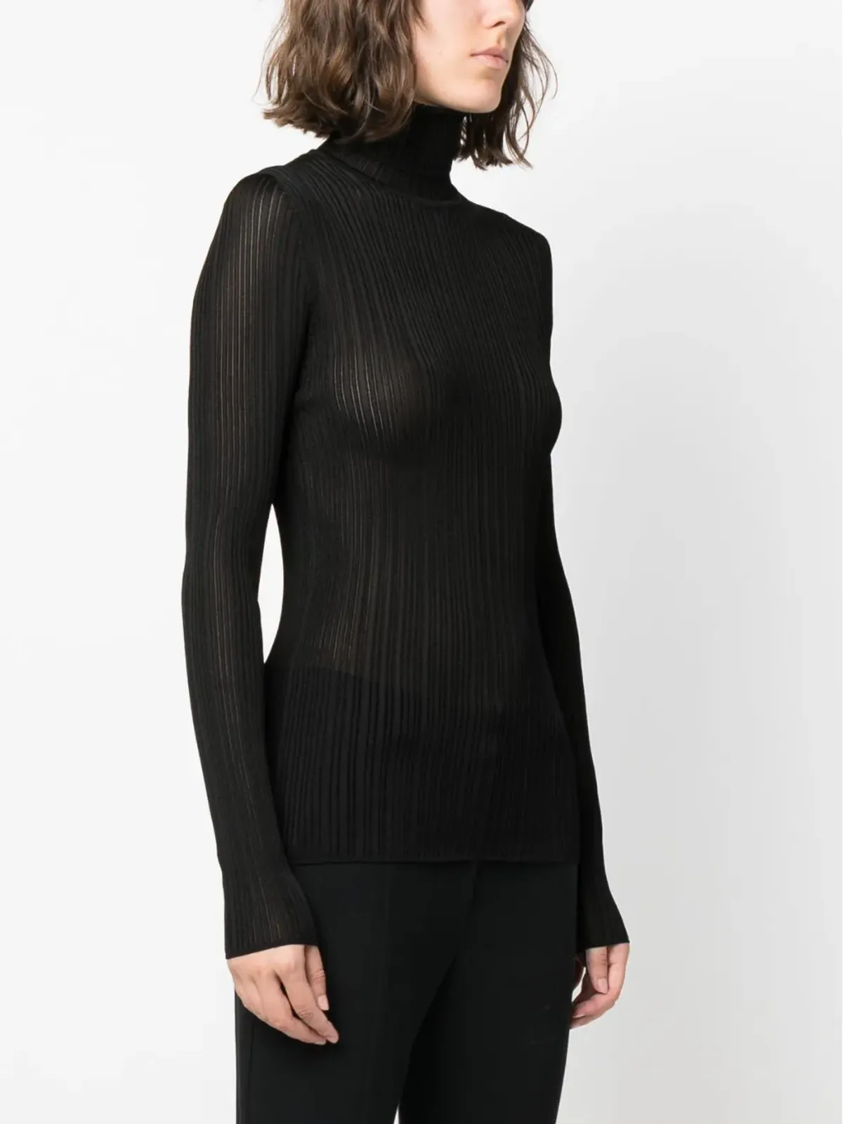 TOM FORD ロールネックリブ編みセーター - 画像3