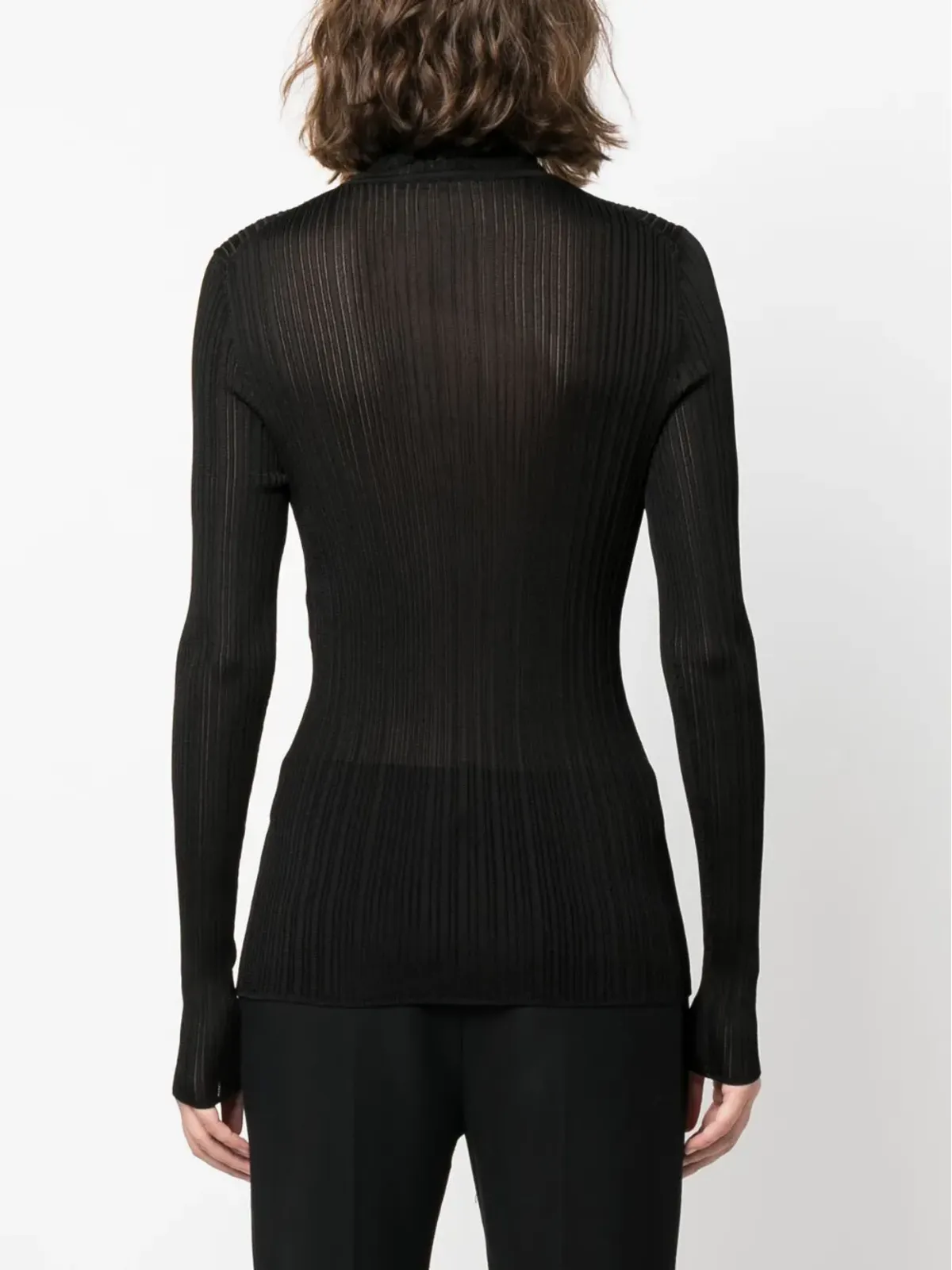 TOM FORD ロールネックリブ編みセーター - 画像4